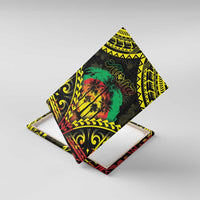 Aloha Tropical Palm Trees Canvas Wall Art Reggae Polynesian Pattern LT05 With Frame Black - Polynesian Pride