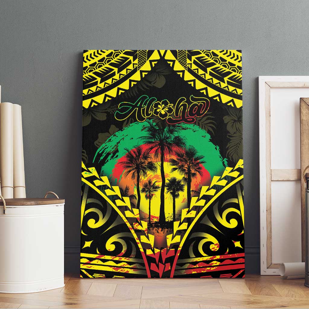 Aloha Tropical Palm Trees Canvas Wall Art Reggae Polynesian Pattern LT05 - Polynesian Pride