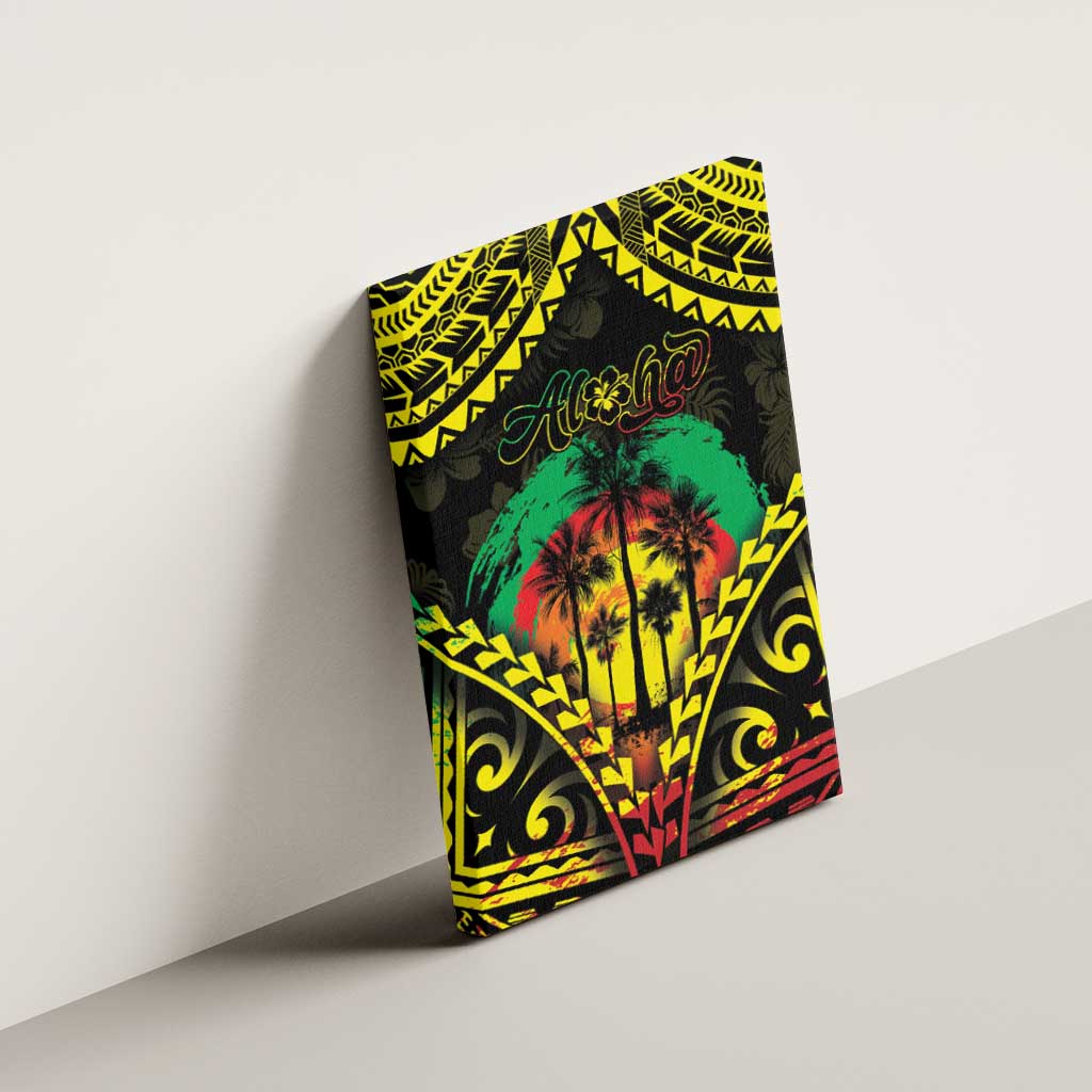 Aloha Tropical Palm Trees Canvas Wall Art Reggae Polynesian Pattern LT05 - Polynesian Pride