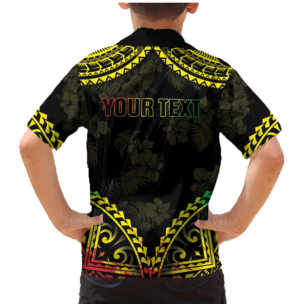 Aloha Tropical Palm Trees Family Matching Mermaid Dress and Hawaiian Shirt Reggae Polynesian Pattern LT05 - Polynesian Pride