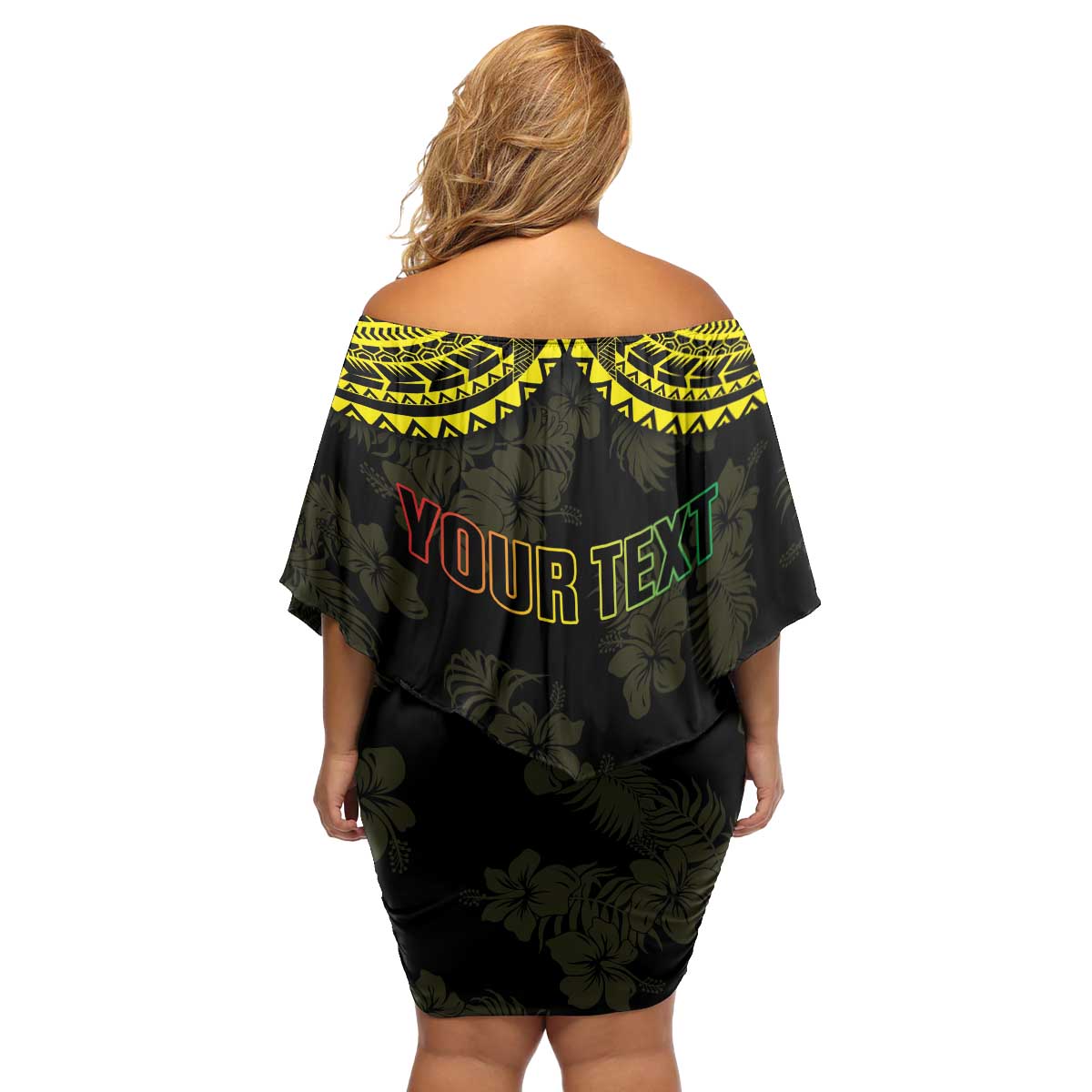 Aloha Tropical Palm Trees Family Matching Off Shoulder Short Dress and Hawaiian Shirt Reggae Polynesian Pattern LT05 - Polynesian Pride