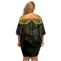 Aloha Tropical Palm Trees Family Matching Off Shoulder Short Dress and Hawaiian Shirt Reggae Polynesian Pattern LT05 - Polynesian Pride