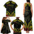 Aloha Tropical Palm Trees Family Matching Tank Maxi Dress and Hawaiian Shirt Reggae Polynesian Pattern