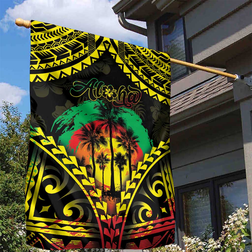 Aloha Tropical Palm Trees Garden Flag Reggae Polynesian Pattern LT05 - Polynesian Pride