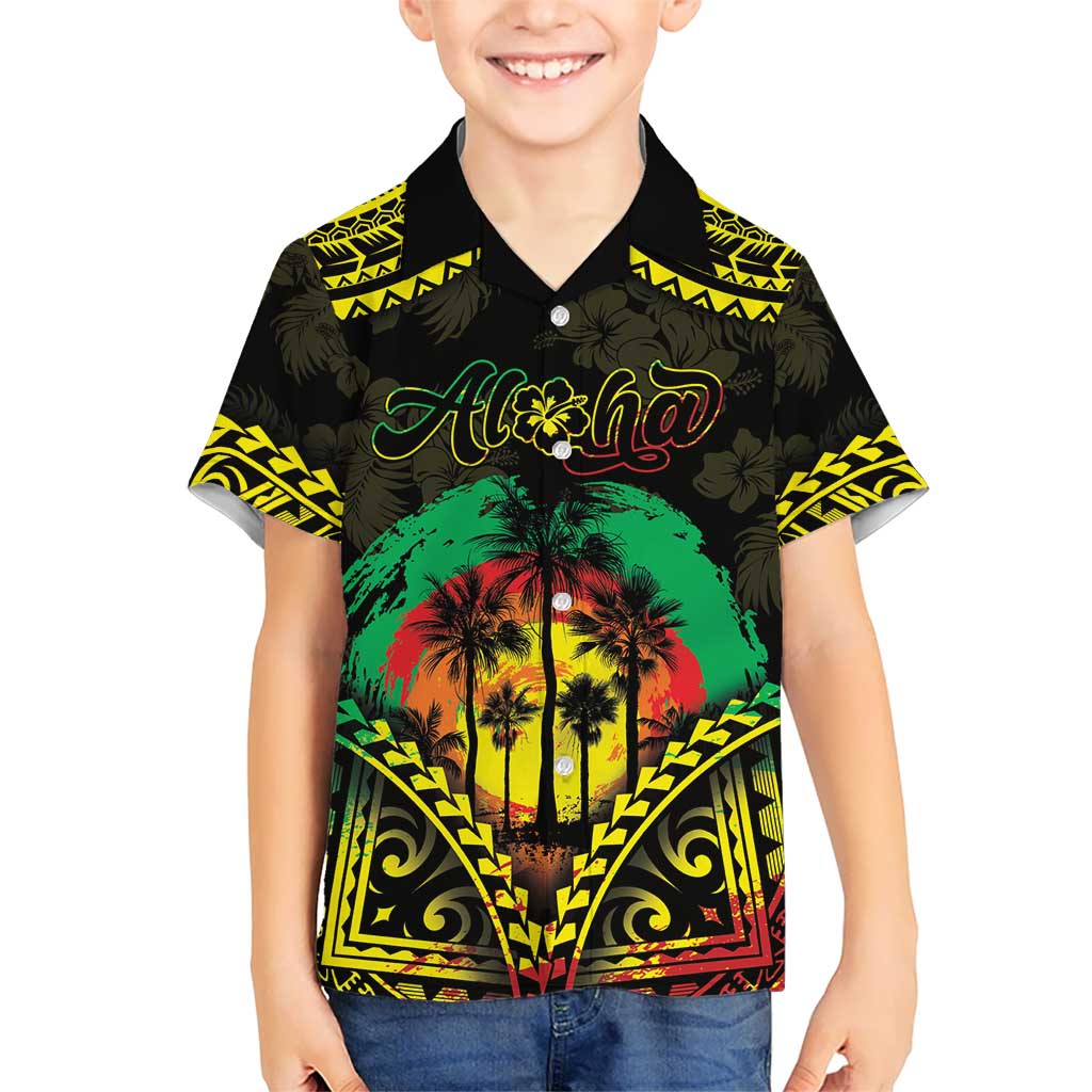 Aloha Tropical Palm Trees Hawaiian Shirt Reggae Polynesian Pattern LT05 - Polynesian Pride
