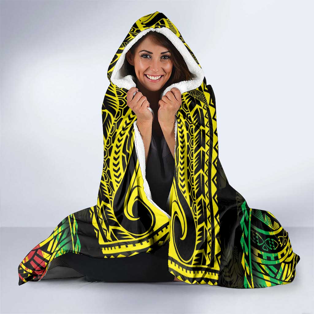 Aloha Tropical Palm Trees Hooded Blanket Reggae Polynesian Pattern LT05 - Polynesian Pride
