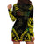 Aloha Tropical Palm Trees Hoodie Dress Reggae Polynesian Pattern