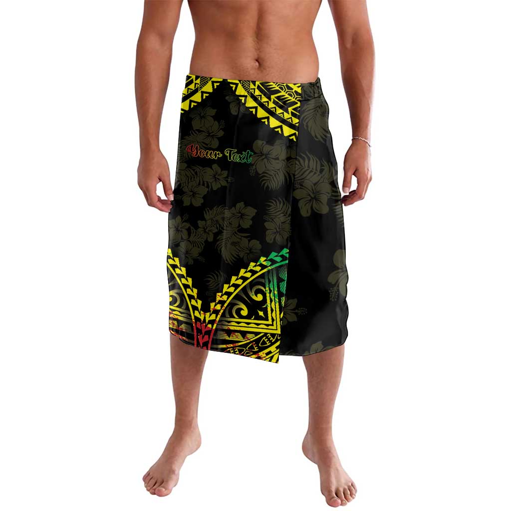 Aloha Tropical Palm Trees Lavalava Reggae Polynesian Pattern LT05 Black - Polynesian Pride