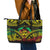 Aloha Tropical Palm Trees Leather Tote Bag Reggae Polynesian Pattern