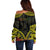 Aloha Tropical Palm Trees Off Shoulder Sweater Reggae Polynesian Pattern