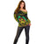 Aloha Tropical Palm Trees Off Shoulder Sweater Reggae Polynesian Pattern