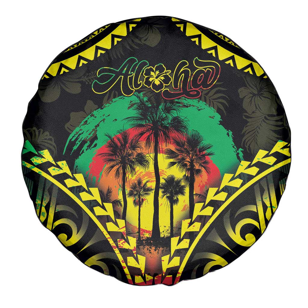 Aloha Tropical Palm Trees Spare Tire Cover Reggae Polynesian Pattern LT05 - Polynesian Pride