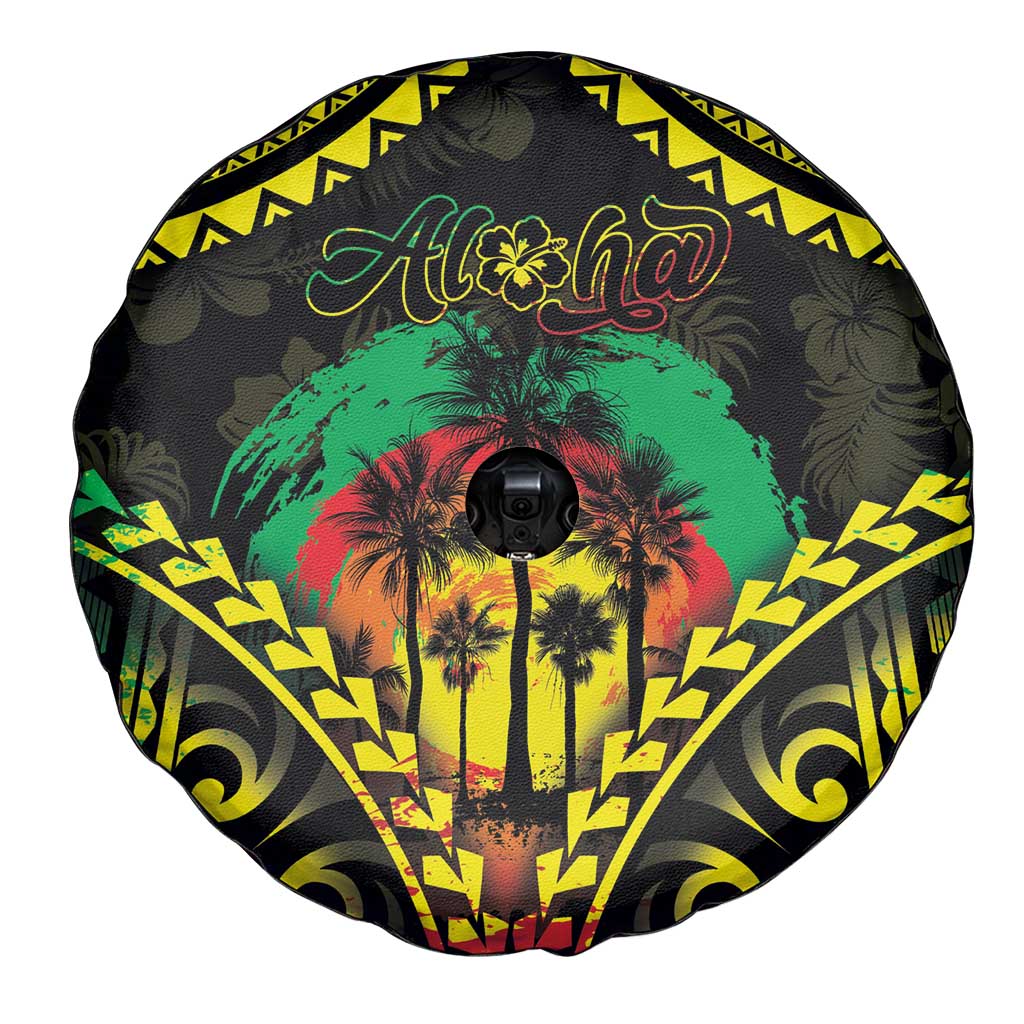 Aloha Tropical Palm Trees Spare Tire Cover Reggae Polynesian Pattern LT05 - Polynesian Pride