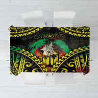 Aloha Tropical Palm Trees Tablecloth Reggae Polynesian Pattern LT05 Black - Polynesian Pride