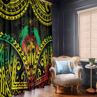 Aloha Tropical Palm Trees Window Curtain Reggae Polynesian Pattern LT05 - Polynesian Pride