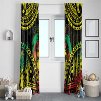 Aloha Tropical Palm Trees Window Curtain Reggae Polynesian Pattern LT05 - Polynesian Pride