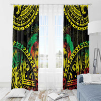 Aloha Tropical Palm Trees Window Curtain Reggae Polynesian Pattern LT05 - Polynesian Pride
