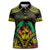 Aloha Tropical Palm Trees Women Polo Shirt Reggae Polynesian Pattern