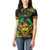 Aloha Tropical Palm Trees Women Polo Shirt Reggae Polynesian Pattern