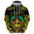 Aloha Tropical Palm Trees Zip Hoodie Reggae Polynesian Pattern