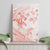 Polynesia Hammerhead Shark Canvas Wall Art Tropical Flowers Tribal Pattern Peach