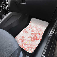 Polynesia Hammerhead Shark Car Mats Tropical Flowers Tribal Pattern Peach LT05 - Polynesian Pride