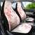 Polynesia Hammerhead Shark Car Seat Cover Tropical Flowers Tribal Pattern Peach