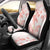 Polynesia Hammerhead Shark Car Seat Cover Tropical Flowers Tribal Pattern Peach