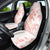 Polynesia Hammerhead Shark Car Seat Cover Tropical Flowers Tribal Pattern Peach