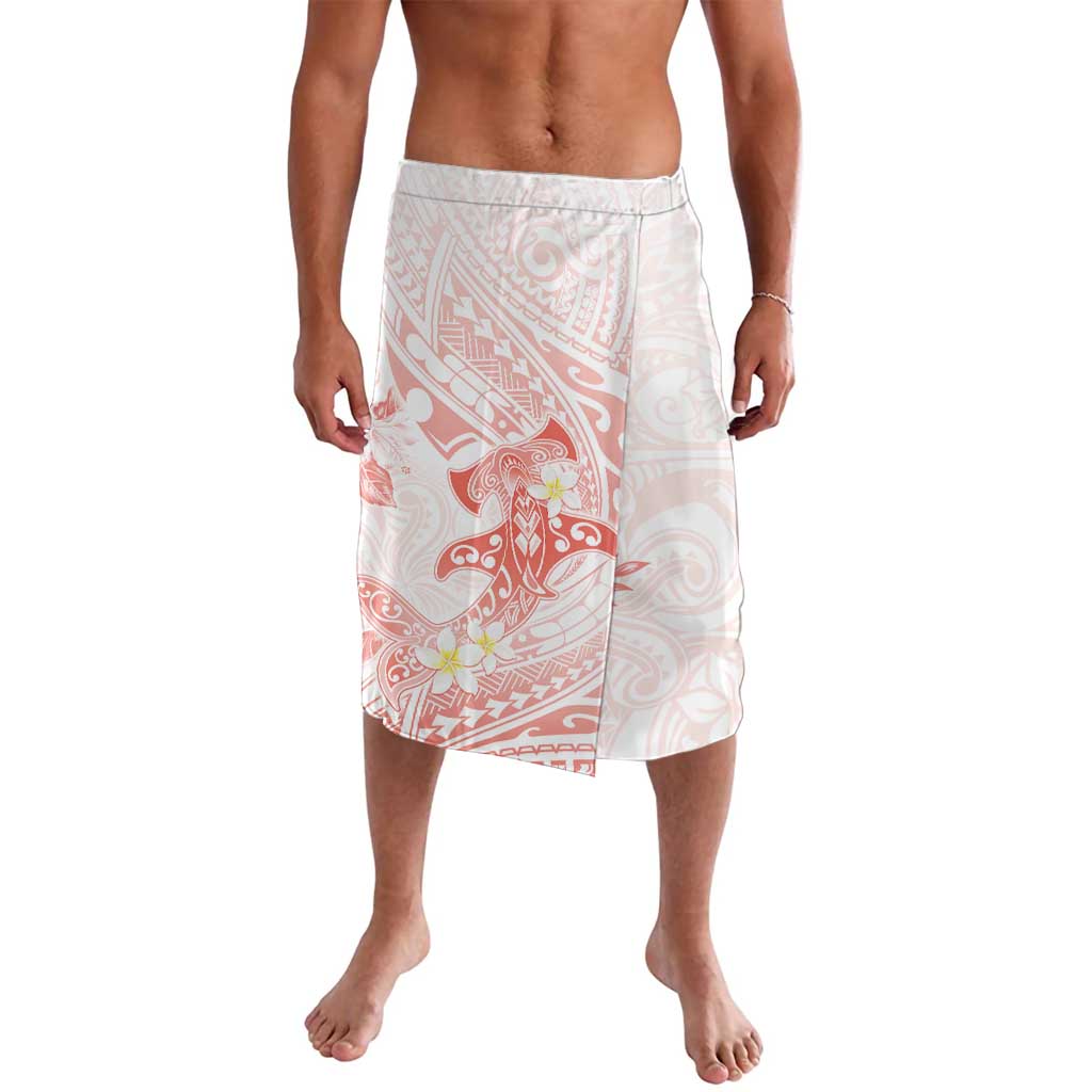 Polynesia Hammerhead Shark Lavalava Tropical Flowers Tribal Pattern Peach LT05 Peach - Polynesian Pride
