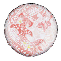 Polynesia Hammerhead Shark Spare Tire Cover Tropical Flowers Tribal Pattern Peach LT05 - Polynesian Pride