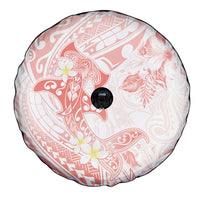 Polynesia Hammerhead Shark Spare Tire Cover Tropical Flowers Tribal Pattern Peach LT05 - Polynesian Pride