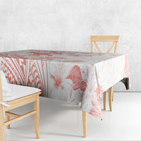 Polynesia Hammerhead Shark Tablecloth Tropical Flowers Tribal Pattern Peach LT05 - Polynesian Pride