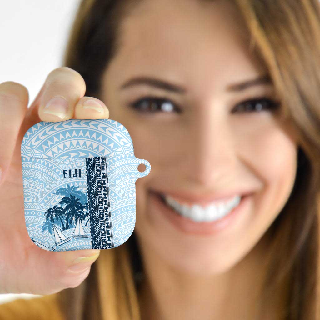 Fiji Regatta AirPods Case Palm Tree Tapa Pattern - Polynesian Pride