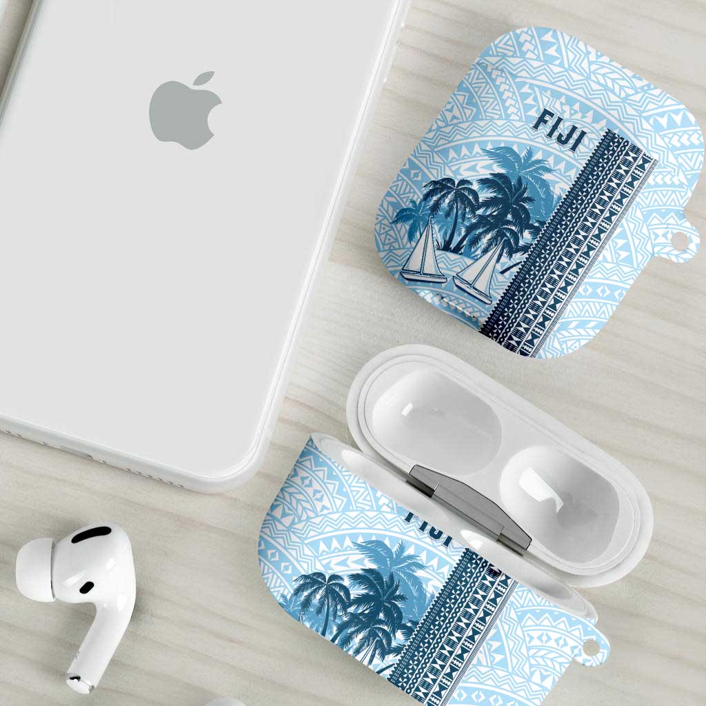 Fiji Regatta AirPods Case Palm Tree Tapa Pattern - Polynesian Pride