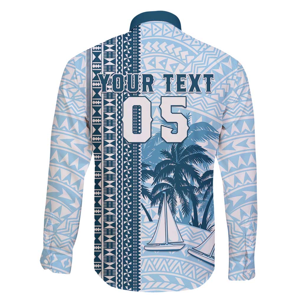 Custom Fiji Regatta Family Matching Puletasi and Hawaiian Shirt Palm Tree Tapa Pattern - Polynesian Pride