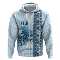 Custom Fiji Regatta Hoodie Palm Tree Tapa Pattern - Polynesian Pride