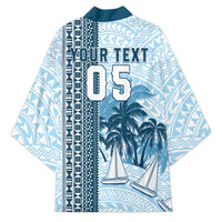 Custom Fiji Regatta Kimono Palm Tree Tapa Pattern - Polynesian Pride