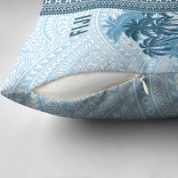 Fiji Regatta Pillow Cover Palm Tree Tapa Pattern - Polynesian Pride