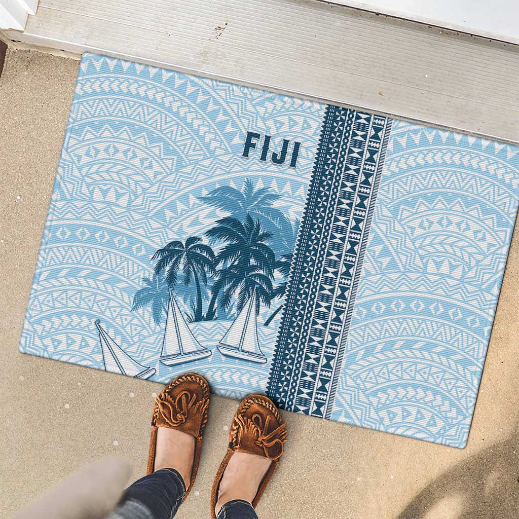 Fiji Regatta Rubber Doormat Palm Tree Tapa Pattern - Polynesian Pride