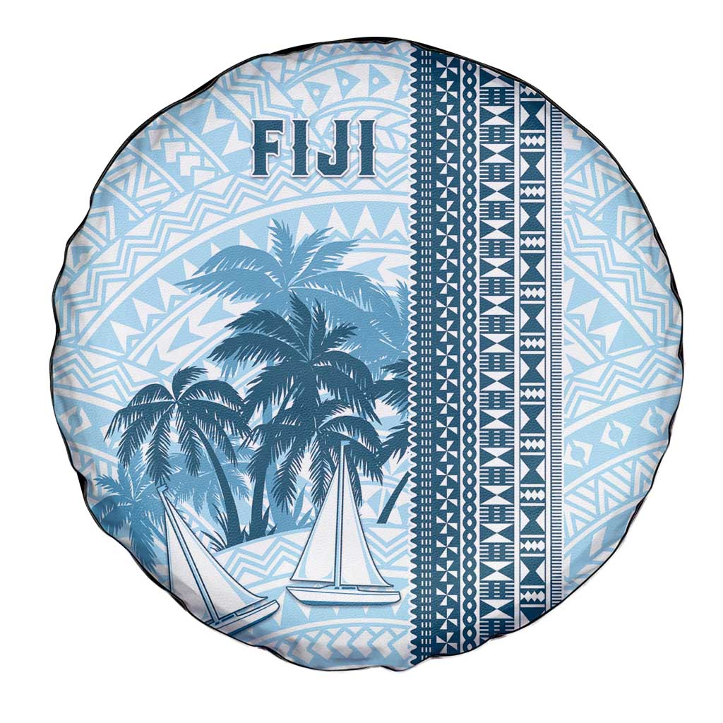 Fiji Regatta Spare Tire Cover Palm Tree Tapa Pattern - Polynesian Pride