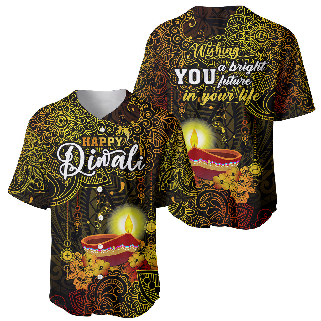 happy-diwali-festival-baseball-jersey-diya-lamp-hibiscus-polynesian-pattern
