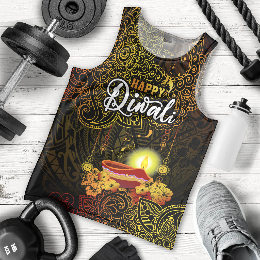 happy-diwali-festival-men-tank-top-diya-lamp-hibiscus-polynesian-pattern