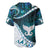 Aotearoa New Zealand Baseball Jersey Maori Wera Paua Shell Teal Glitter