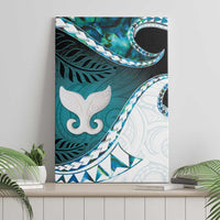 Aotearoa New Zealand Canvas Wall Art Maori Wera Paua Shell Teal Glitter LT05 - Polynesian Pride