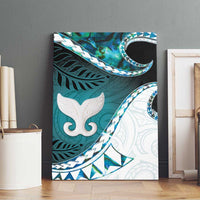 Aotearoa New Zealand Canvas Wall Art Maori Wera Paua Shell Teal Glitter LT05 - Polynesian Pride