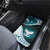 Aotearoa New Zealand Car Mats Maori Wera Paua Shell Teal Glitter