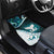 Aotearoa New Zealand Car Mats Maori Wera Paua Shell Teal Glitter