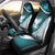 Aotearoa New Zealand Car Seat Cover Maori Wera Paua Shell Teal Glitter