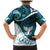 Aotearoa New Zealand Family Matching Mermaid Dress and Hawaiian Shirt Maori Wera Paua Shell Teal Glitter